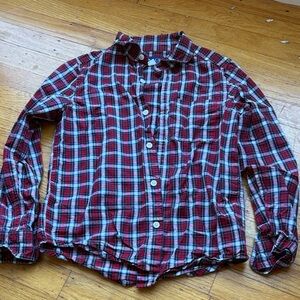 The Children's Place Red and Blue Plaid Button-Down Shirt